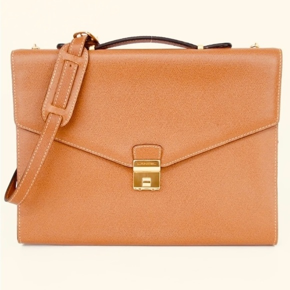 lancel Handbags - 𝅺lancel Leather Laptop Business Briefcase - 16”x12”